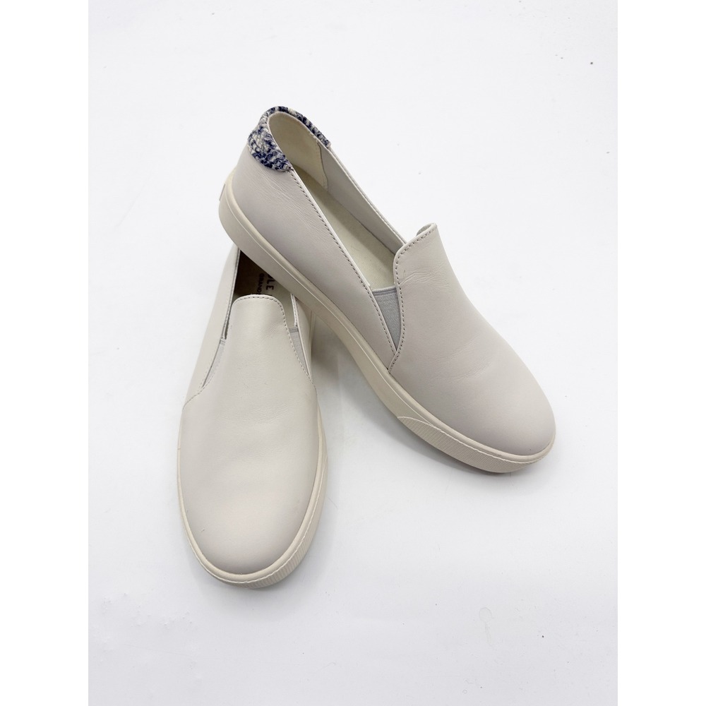 Cole Haan GrandPro Spectator Slip On Sneakers Leather White Snake Heel size 7.5